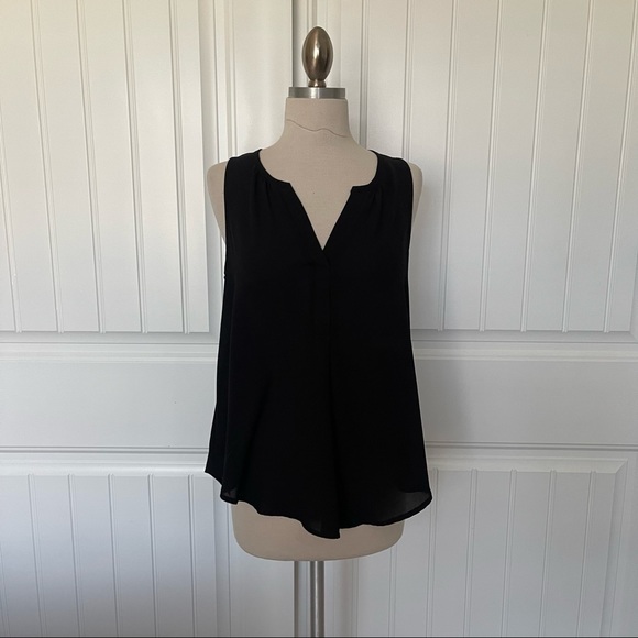 Lush Tops - Lush Black V-Neck Sleeveless Blouse